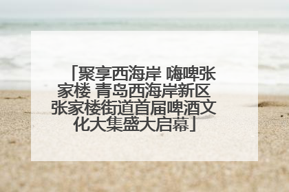 聚享西海岸 嗨啤张家楼 青岛西海岸新区张家楼街道首届啤酒文化大集盛大启幕