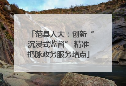 范县人大：创新“沉浸式监督” 精准把脉政务服务堵点