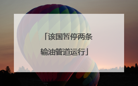 该国暂停两条输油管道运行