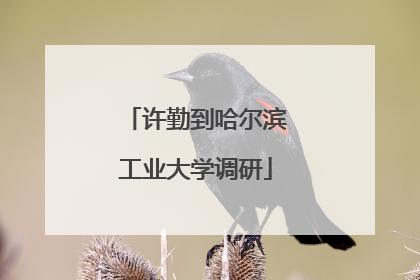 许勤到哈尔滨工业大学调研
