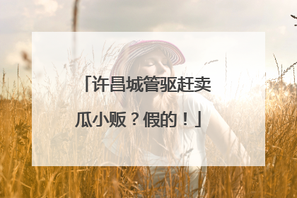 许昌城管驱赶卖瓜小贩？假的！