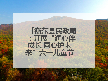 衡东县民政局：开展“润心伴成长 同心护未来”六一儿童节系列关爱活动