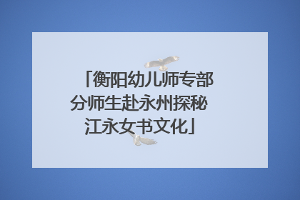 衡阳幼儿师专部分师生赴永州探秘江永女书文化
