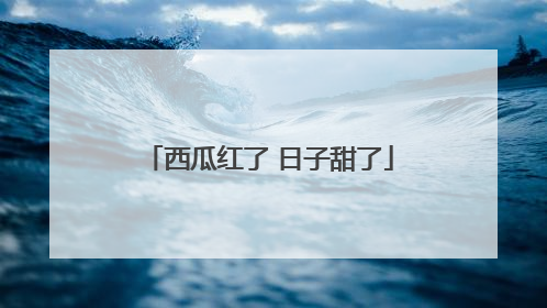 西瓜红了 日子甜了