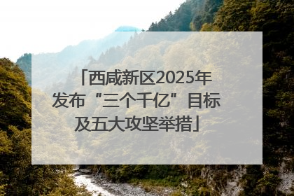 西咸新区2025年发布“三个千亿”目标及五大攻坚举措