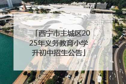 西宁市主城区2025年义务教育小学升初中招生公告