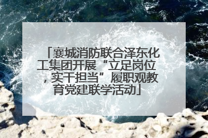 襄城消防联合泽东化工集团开展“立足岗位，实干担当”履职观教育党建联学活动