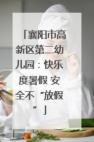 襄阳市高新区第二幼儿园：快乐度暑假 安全不“放假”