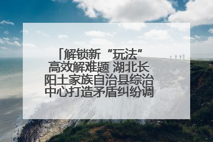 解锁新“玩法” 高效解难题 湖北长阳土家族自治县综治中心打造矛盾纠纷调处“终点站”