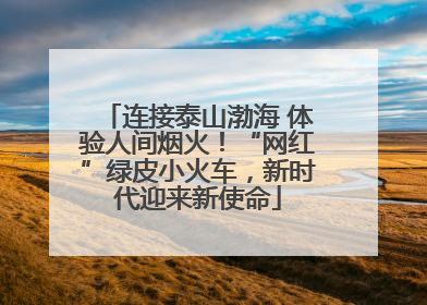 连接泰山渤海 体验人间烟火！“网红”绿皮小火车，新时代迎来新使命
