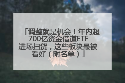 调整就是机会！年内超700亿资金借道ETF进场扫货，这些板块最被看好（附名单）