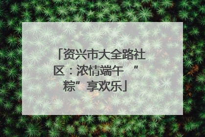 资兴市大全路社区：浓情端午 “粽”享欢乐