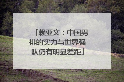 赖亚文：中国男排的实力与世界强队仍有明显差距