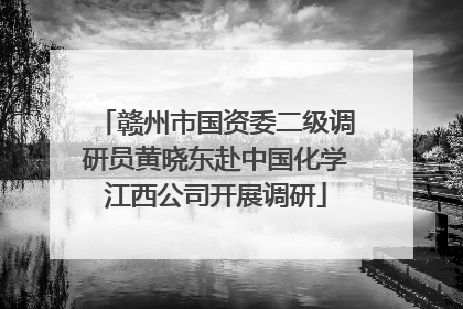 赣州市国资委二级调研员黄晓东赴中国化学江西公司开展调研