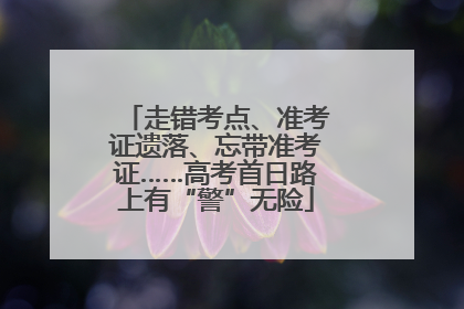 走错考点、准考证遗落、忘带准考证……高考首日路上有“警”无险
