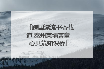 跨国漂流书香载道 泰州柬埔寨童心共筑知识桥