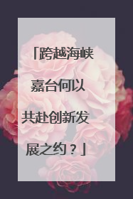 跨越海峡 嘉台何以共赴创新发展之约？