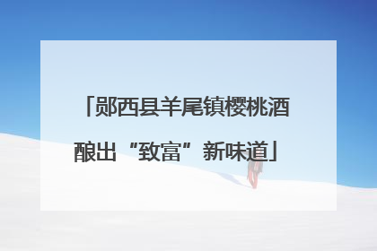 郧西县羊尾镇樱桃酒酿出“致富”新味道