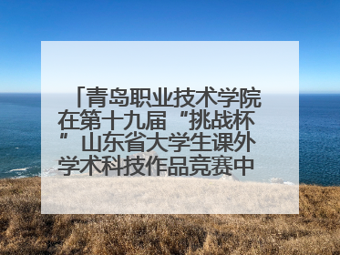 青岛职业技术学院在第十九届“挑战杯”山东省大学生课外学术科技作品竞赛中斩获佳绩