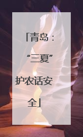 青岛：“三夏”护农话安全