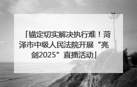 锚定切实解决执行难！菏泽市中级人民法院开展“亮剑2025”直播活动