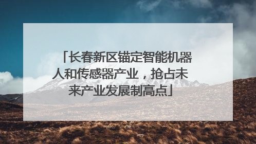 长春新区锚定智能机器人和传感器产业，抢占未来产业发展制高点