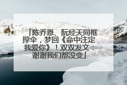 陈乔恩、阮经天同框撑伞，梦回《命中注定我爱你》！双双发文：谢谢我们都没变