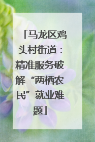 马龙区鸡头村街道：精准服务破解“两栖农民”就业难题