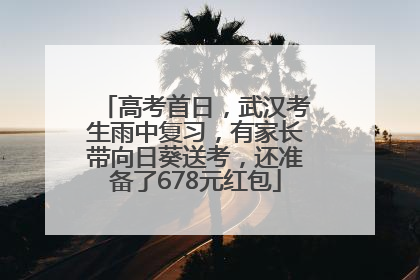 高考首日，武汉考生雨中复习，有家长带向日葵送考，还准备了678元红包