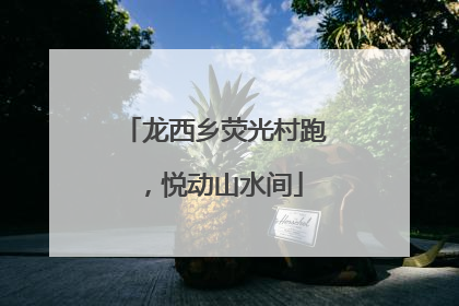 龙西乡荧光村跑，悦动山水间