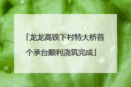 龙龙高铁下村特大桥首个承台顺利浇筑完成