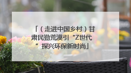 （走进中国乡村）甘肃民勤荒漠引“Z世代”探兴环保新时尚
