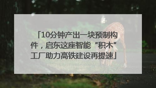 10分钟产出一块预制构件，启东这座智能“积木”工厂助力高铁建设再提速