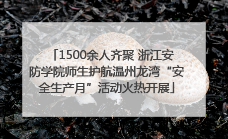 1500余人齐聚 浙江安防学院师生护航温州龙湾“安全生产月”活动火热开展