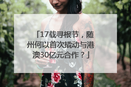 17载寻根节，随州何以首次撬动与港澳30亿元合作？