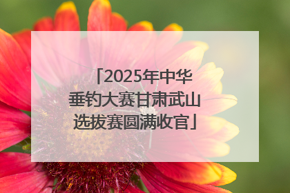 2025年中华垂钓大赛甘肃武山选拔赛圆满收官