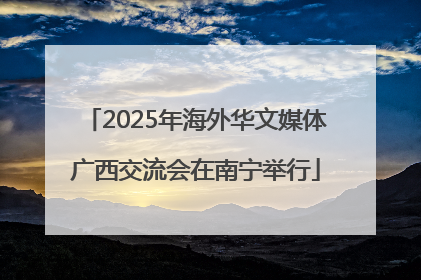 2025年海外华文媒体广西交流会在南宁举行