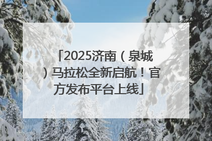 2025济南（泉城）马拉松全新启航！官方发布平台上线