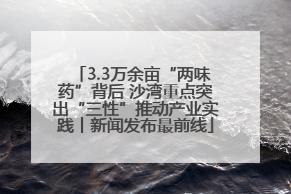 3.3万余亩“两味药”背后 沙湾重点突出“三性”推动产业实践丨新闻发布最前线