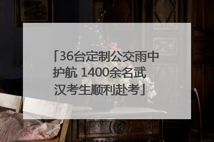 36台定制公交雨中护航 1400余名武汉考生顺利赴考