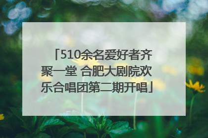 510余名爱好者齐聚一堂 合肥大剧院欢乐合唱团第二期开唱