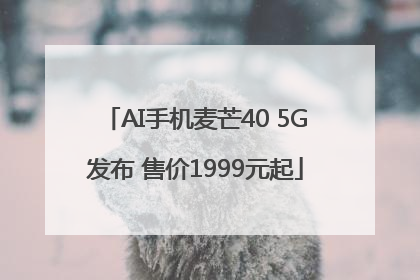 AI手机麦芒40 5G发布 售价1999元起