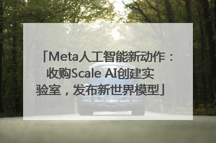 Meta人工智能新动作：收购Scale AI创建实验室，发布新世界模型